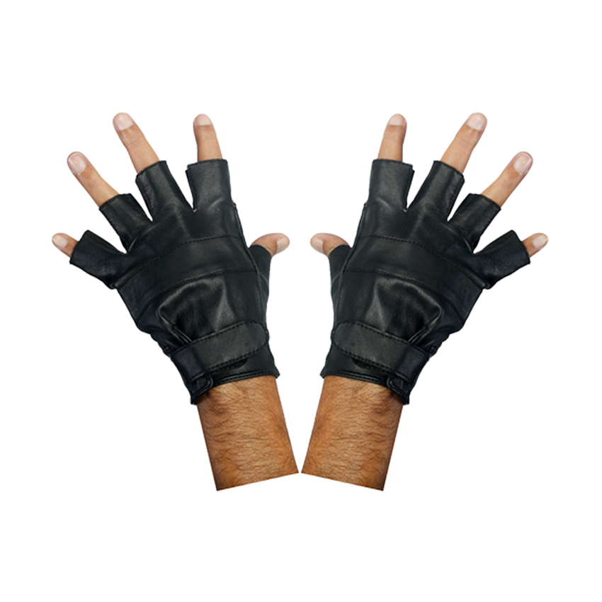 Leather Black Hand Gloves PW641