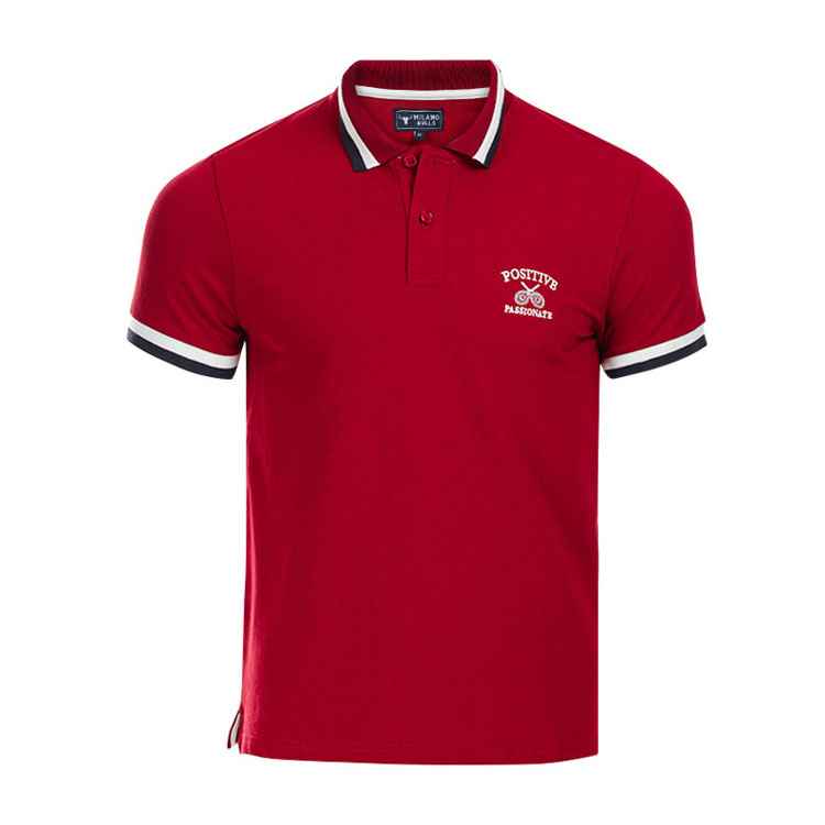 DS Seoul Summer Pink Stripe Half Sleeve Polo Shirt